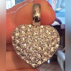 Nolan Miller Silver Heart Reversible Pendant